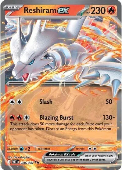 RESHIRAM EX WHT LA 020/086