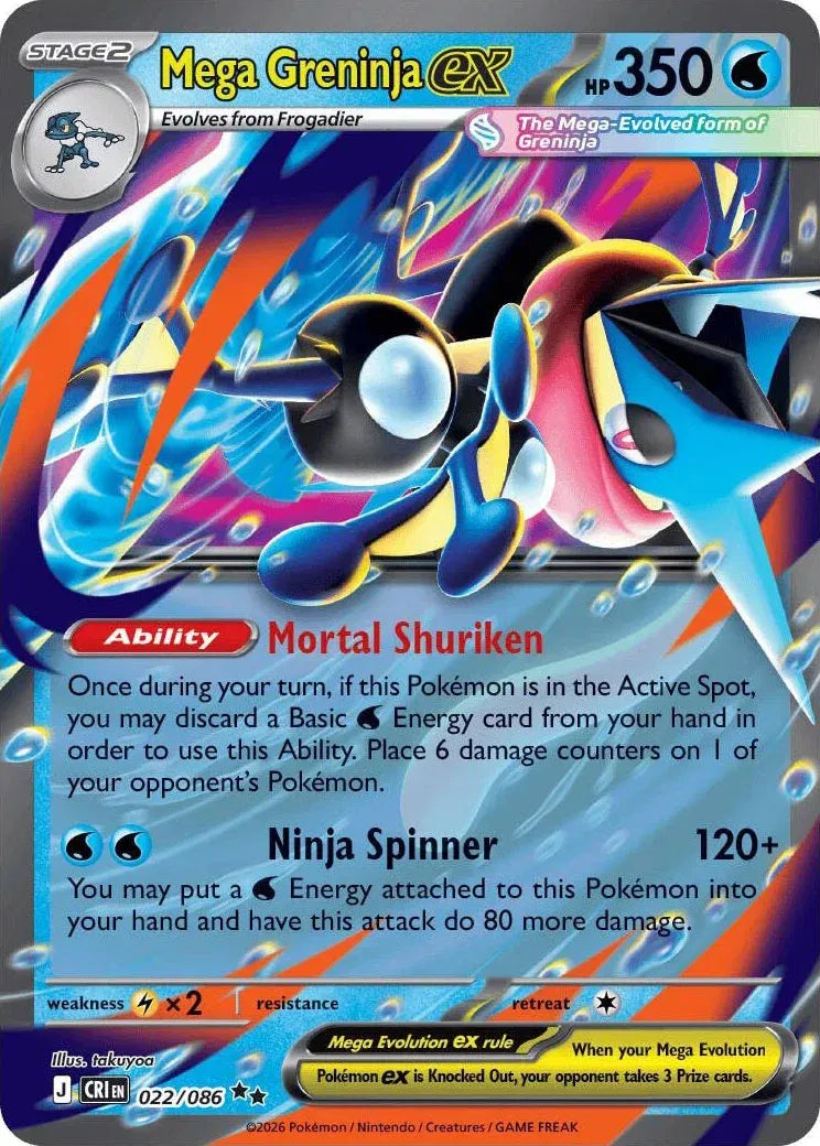 MEGA GRENINJA EX CRI EN 022/086