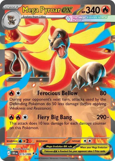 MEGA PYROAR EX CRI EN 015/086