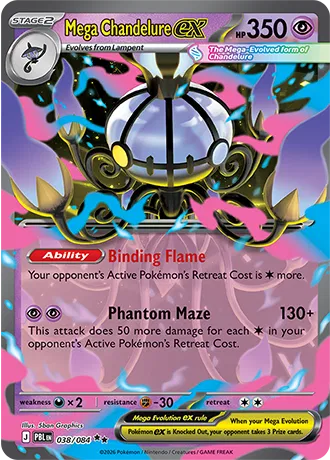 MEGA CHANDELURE EX PBL LA 038/084