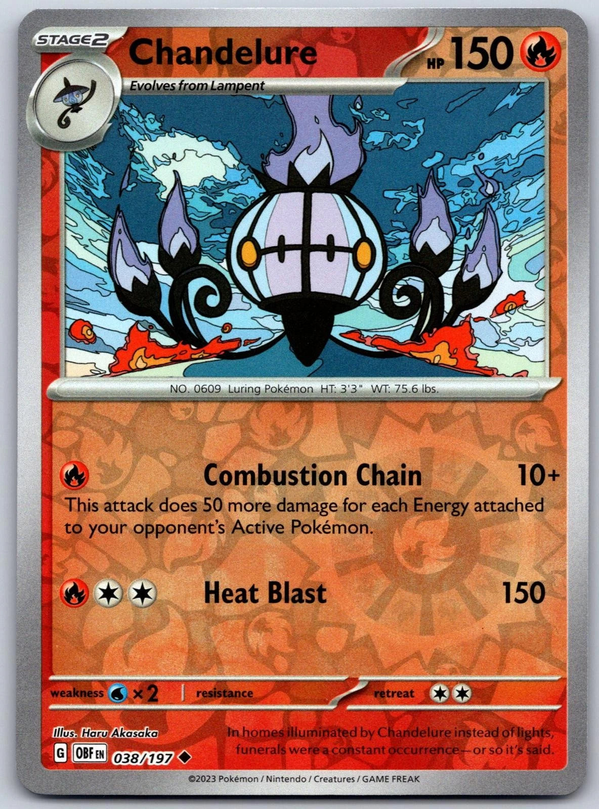 CHANDELURE OBF EN REVERSE HOLOFOIL