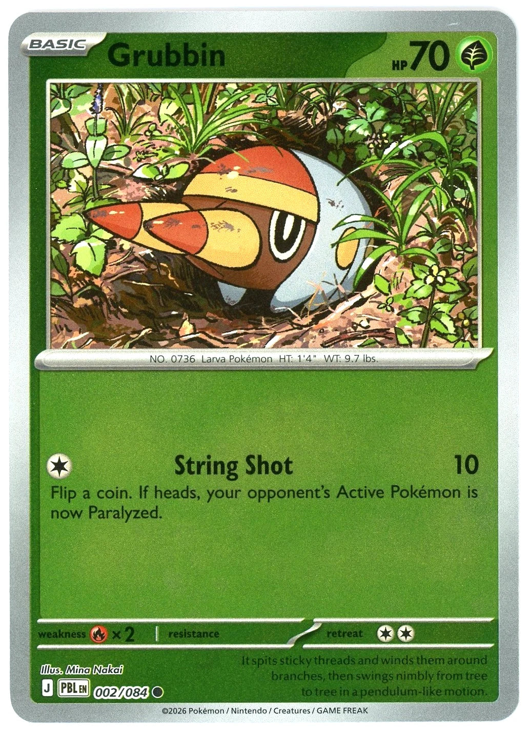 GRUBBIN PBL LA 002/084 REVERSE HOLOFOIL