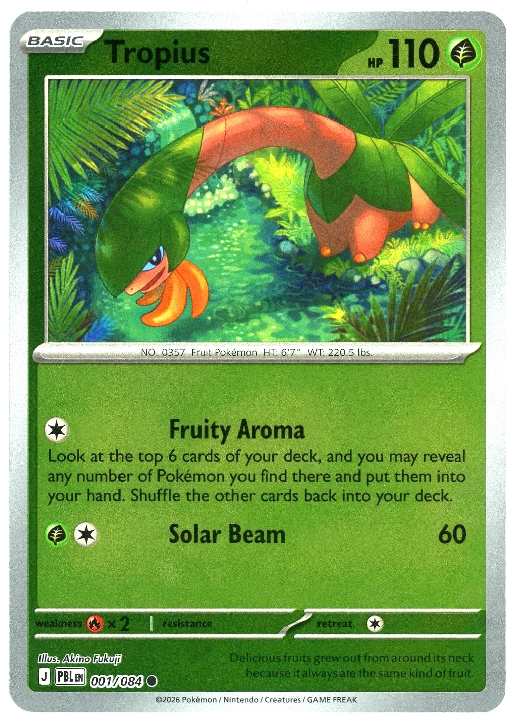 TROPIUS PBL LA 001/084 REVERSE HOLOFOIL
